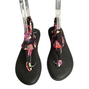 Sanuk Floral Print Yoga Shoes Size 9